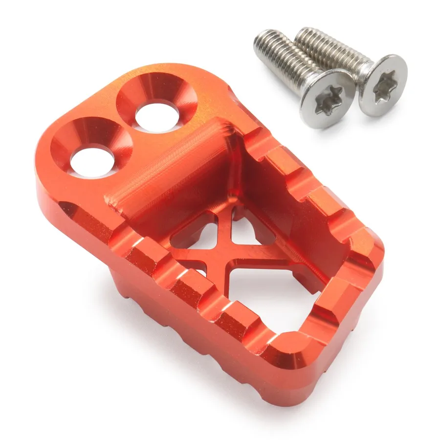 Foot brake lever step plate